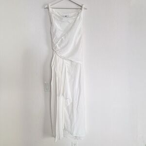 NWT BAYSE Brand Octavia White Maxi Dress Greek Goddess  Sleeveless Sz M $140